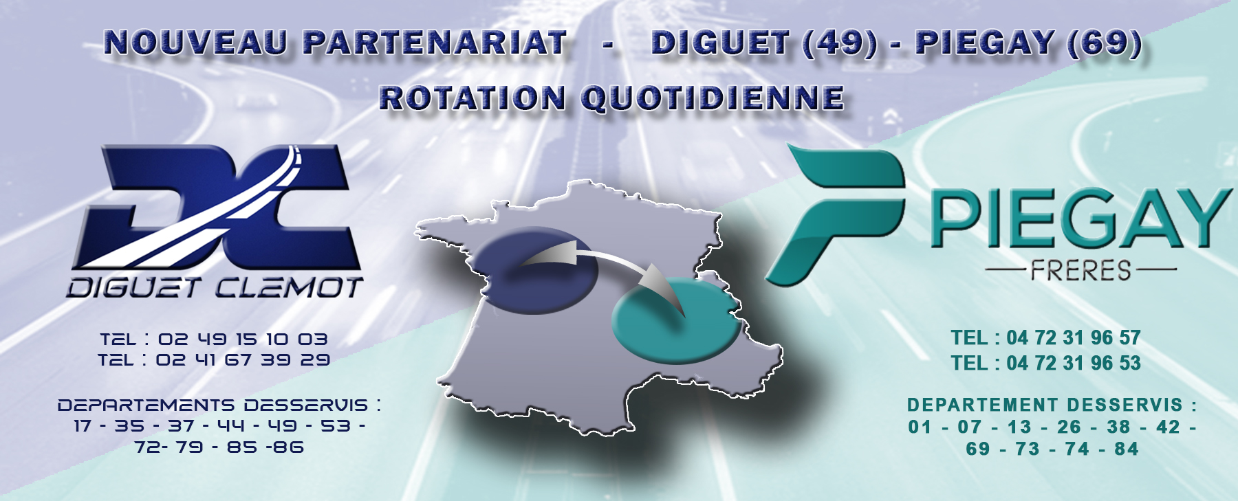 Triptyque réalisé par Atelier 7 pour une entreprise de Andard